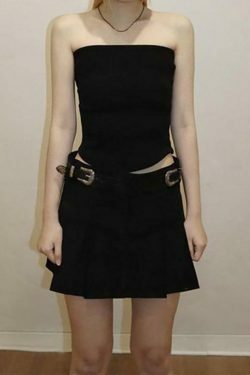 Y2K Aesthetic Plain Tube Top for Women - Coquette Style Grunge Fashion - Cute Pastel Goth Outfit