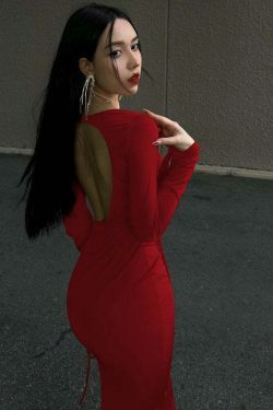 Y2K Aesthetic Pleated Backless Dress - Coquette Grunge Fashion