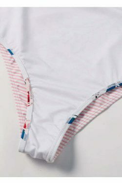 Y2K Aesthetic Plunge Knot Flower Striped Print Swimsuit