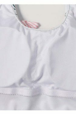 Y2K Aesthetic Plunge Knot Flower Striped Print Swimsuit