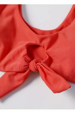 Y2K Aesthetic Plunge Knot Printed Bikini Set in Coquette Style