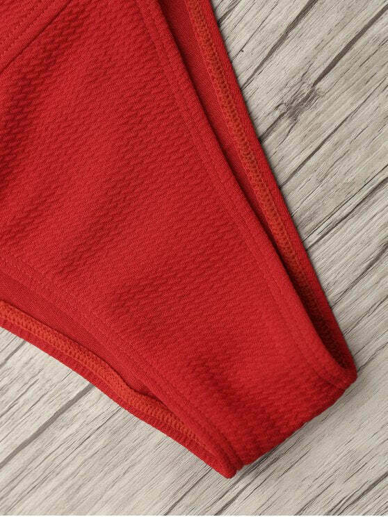 Y2K Aesthetic Plunge Neck Low Waist Bikini - Coquette & Grunge Style for Women Y2K Aesthetic Plunge Neck Low Waist Bikini - Coquette & Grunge Style for Women