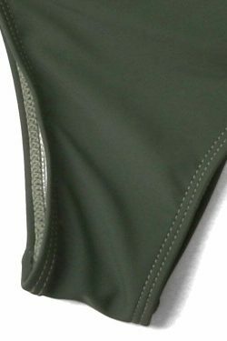 Y2K Aesthetic Plunge Neckline Plaited Swimwear for Niche Women Fashion