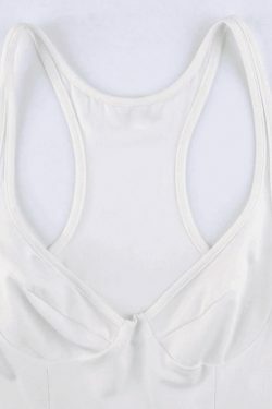 Y2K Aesthetic Plunge V-Neck Sleeveless Bodysuit in Coquette Style