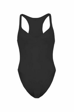 Y2K Aesthetic Plunge V-Neck Sleeveless Bodysuit in Coquette Style