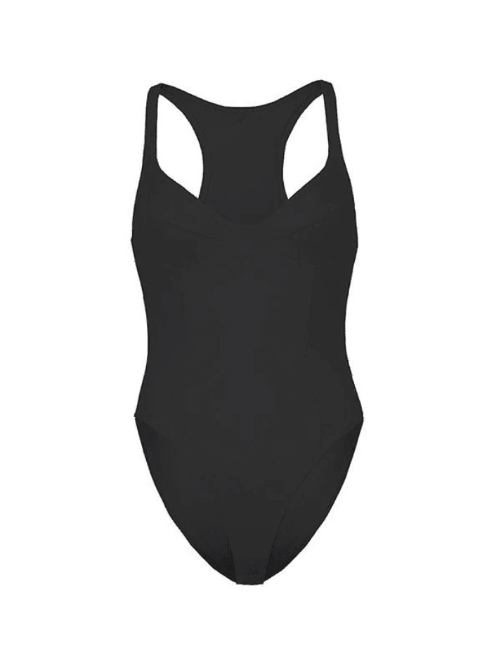 Y2K Aesthetic Plunge V-Neck Sleeveless Bodysuit in Coquette Style Y2K Aesthetic Plunge V-Neck Sleeveless Bodysuit in Coquette Style
