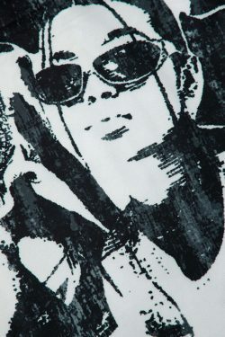 Y2K Aesthetic Portrait Tank Top & Mini Skirt Set - Coquette Fashion with Grunge & Pastel Goth Vibes