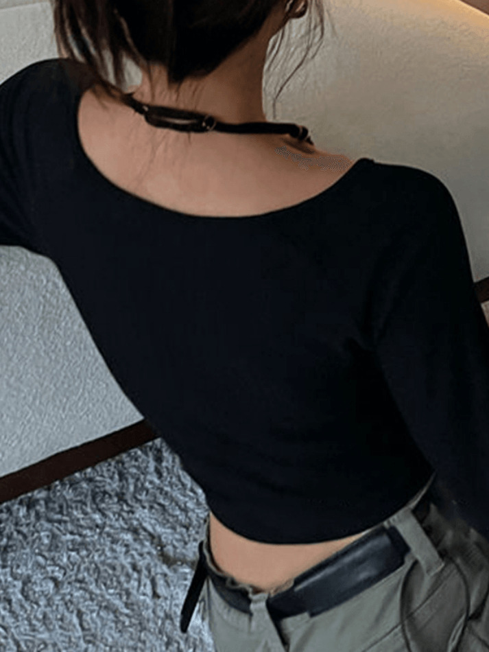 Y2K Aesthetic Print Halter Slim Knit Top - Coquette & Grunge Style Cute Tops for Women