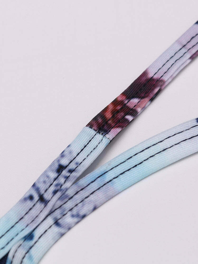 Y2K Aesthetic Printed Halter Bikini Set for Women - Coquette Style Swimwear Y2K Aesthetic Printed Halter Bikini Set for Women - Coquette Style Swimwear