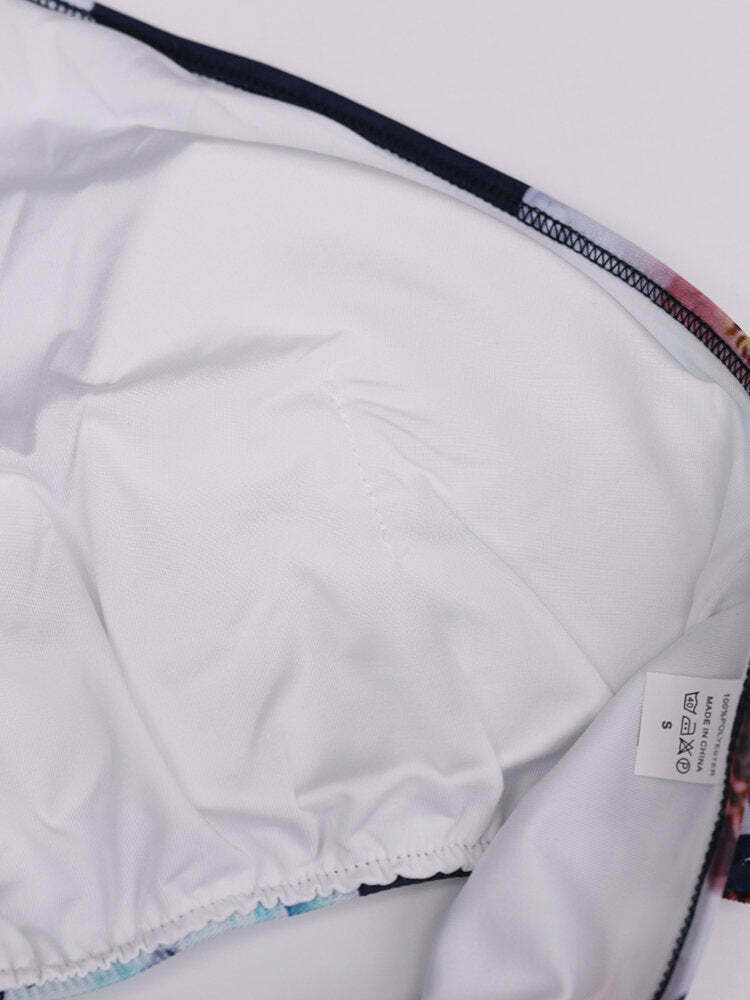 Y2K Aesthetic Printed Halter Bikini Set for Women - Coquette Style Swimwear Y2K Aesthetic Printed Halter Bikini Set for Women - Coquette Style Swimwear