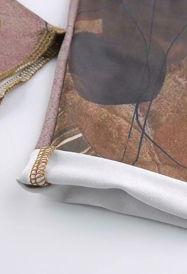 Y2K Aesthetic Printed Halter Crop Cami Top - Coquette & Grunge Style for Women Y2K Aesthetic Printed Halter Crop Cami Top - Coquette & Grunge Style for Women