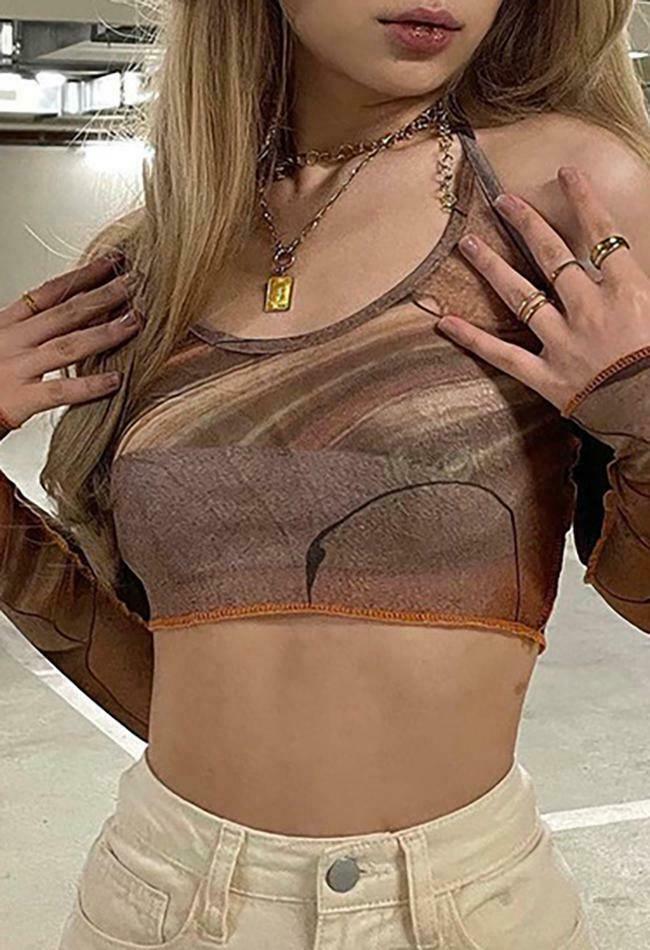 Y2K Aesthetic Printed Halter Crop Cami Top - Coquette & Grunge Style for Women Y2K Aesthetic Printed Halter Crop Cami Top - Coquette & Grunge Style for Women