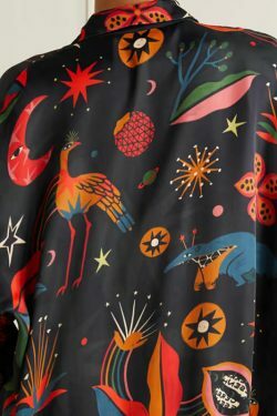 Y2K Aesthetic Printed Satin Pajama Casual Suit for Women - Coquette & Grunge Style Outfit