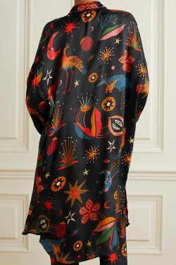 Y2K Aesthetic Printed Satin Pajama Casual Suit for Women - Coquette & Grunge Style Outfit