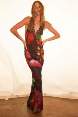 Y2K Aesthetic Printed Sleeveless One Shoulder Long Dress