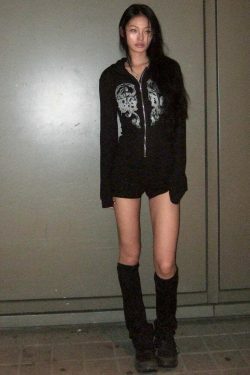 Y2K Aesthetic Printed Street Style Hooded Jumpsuit for Women - Coquette & Grunge Fashion