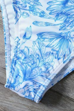 Y2K Aesthetic Printed String Bikini Set with Cut-Out Detail