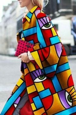 Y2K Aesthetic Printed Windbreaker with Flare Sleeves