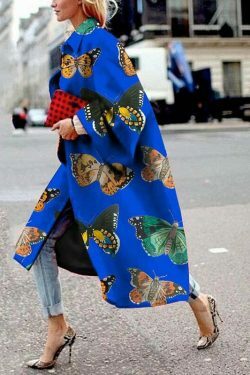 Y2K Aesthetic Printed Windbreaker with Flare Sleeves