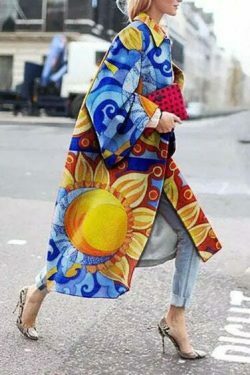 Y2K Aesthetic Printed Windbreaker with Flare Sleeves