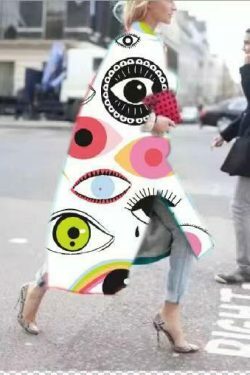 Y2K Aesthetic Printed Windbreaker with Flare Sleeves