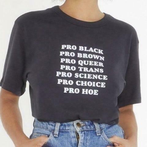 Y2K Aesthetic Pro Black Pro Brown Pro Queer T-Shirt for Niche Women Fashion