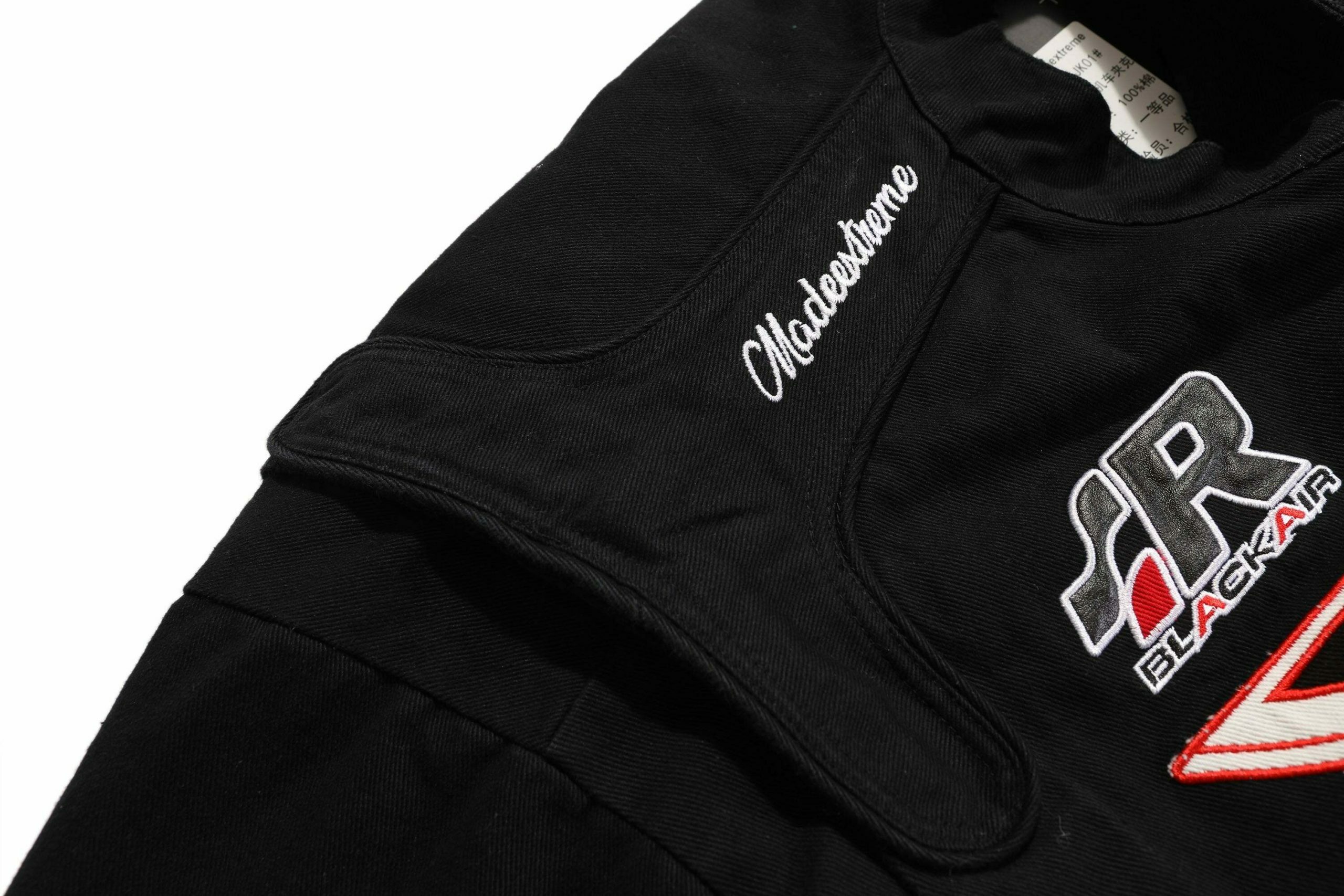 Y2K Aesthetic Racing Jacket by BLACK AIR x MADE EXTREME - Coquette Style Grunge Fashion for Women