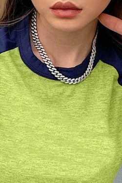 Y2K Aesthetic Raglan Sleeve Baby Crop Top - Coquette Style for Women