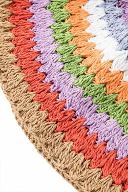 Y2K Aesthetic Rainbow Straw Bucket Hat - Coquette Fashion with Grunge & Cottagecore Vibes