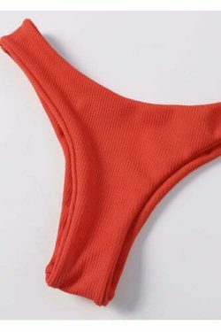 Y2K Aesthetic Red Scrunch Butt Thong Bikini - Coquette Style for Women