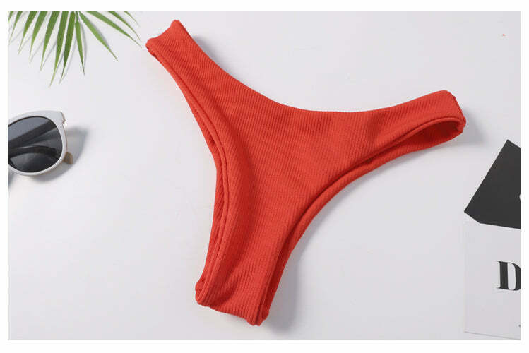 Y2K Aesthetic Red Scrunch Butt Thong Bikini - Coquette Style for Women Y2K Aesthetic Red Scrunch Butt Thong Bikini - Coquette Style for Women
