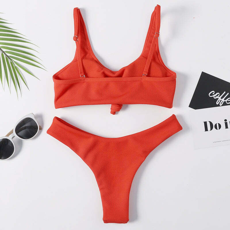 Y2K Aesthetic Red Scrunch Butt Thong Bikini - Coquette Style for Women Y2K Aesthetic Red Scrunch Butt Thong Bikini - Coquette Style for Women
