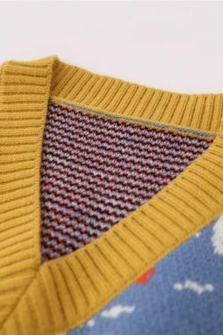 Y2K Aesthetic Retro V-Neck Loose Vest for Women - Coquette & Grunge Style Fashion