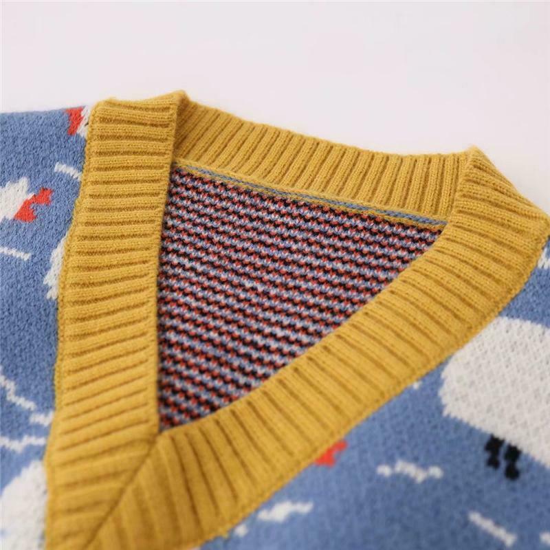 Y2K Aesthetic Retro V-Neck Loose Vest for Women - Coquette & Grunge Style Fashion