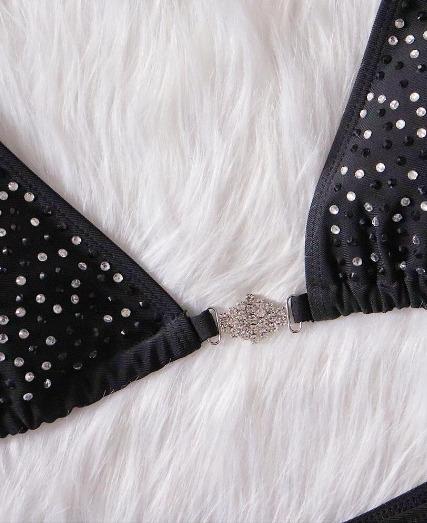 Y2K Aesthetic Rhinestone Split Swimsuit - Coquette Fashion with Grunge & Pastel Goth Vibes