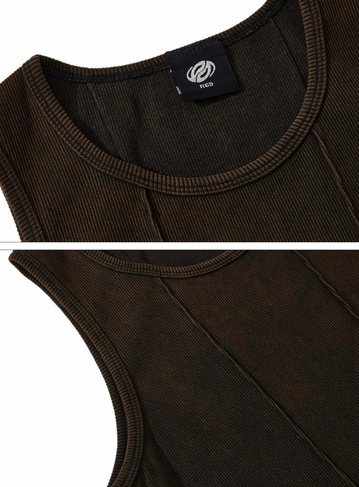 Y2K Aesthetic Ribbed Vest with Seam Detail - Coquette Style Grunge Fashion for Women Y2K Aesthetic Ribbed Vest with Seam Detail - Coquette Style Grunge Fashion for Women