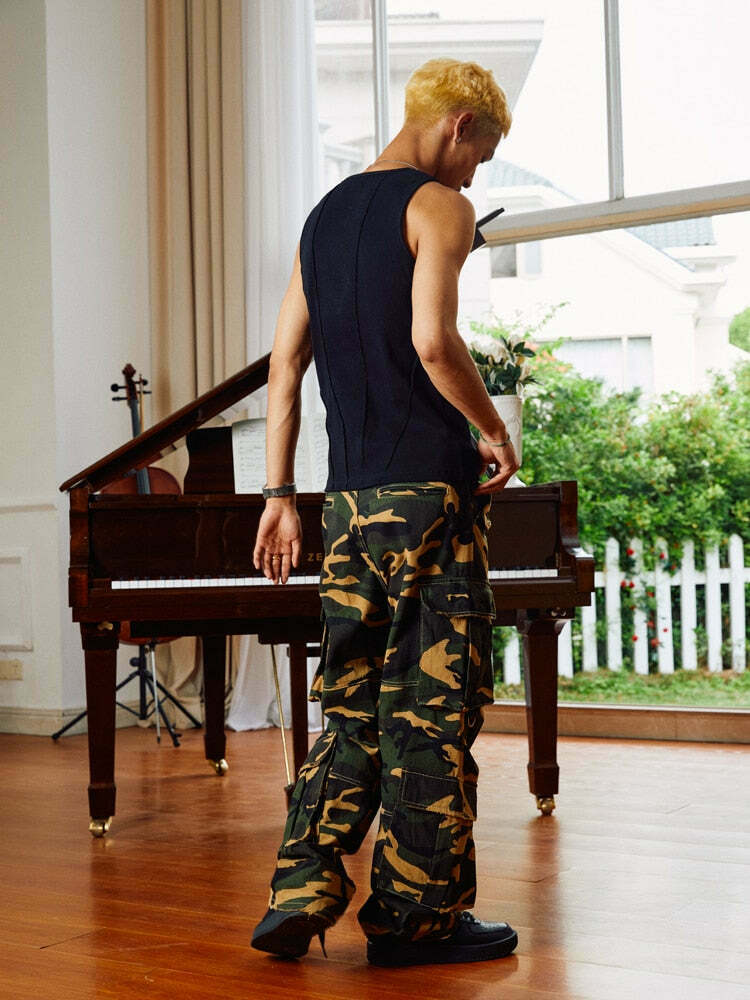 Y2K Aesthetic Ribbed Vest with Seam Detail - Coquette Style Grunge Fashion for Women Y2K Aesthetic Ribbed Vest with Seam Detail - Coquette Style Grunge Fashion for Women