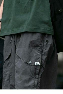 Y2K Aesthetic Ripstop Cargo Pants for Women - Coquette Style Grunge Fashion with Functional Pockets