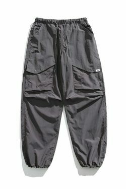 Y2K Aesthetic Ripstop Cargo Pants for Women - Coquette Style Grunge Fashion with Functional Pockets