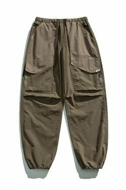 Y2K Aesthetic Ripstop Cargo Pants for Women - Coquette Style Grunge Fashion with Functional Pockets