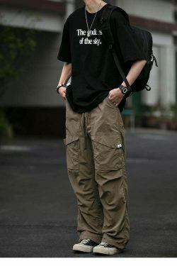 Y2K Aesthetic Ripstop Cargo Pants for Women - Coquette Style Grunge Fashion with Functional Pockets