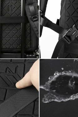 Y2K Aesthetic Roll Top Utility Strap Backpack for Niche Women Fashion