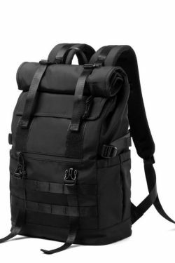 Y2K Aesthetic Roll Top Utility Strap Backpack for Niche Women Fashion