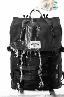 Y2K Aesthetic Roll Top Utility Strap Backpack for Niche Women Fashion