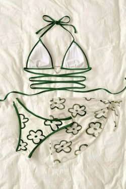 Y2K Aesthetic Rope Strap Bikini Set for Women - Coquette & Grunge Style Swimwear