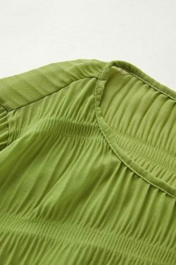 Y2K Aesthetic Ruched Flared Long Sleeve Tee for Women - Coquette & Grunge Style Fashion