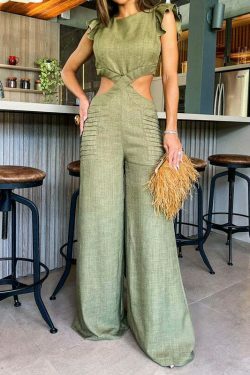 Y2K Aesthetic Ruffle Jumpsuit: Coquette Style Cargo Pants with Loose Fit for Women
