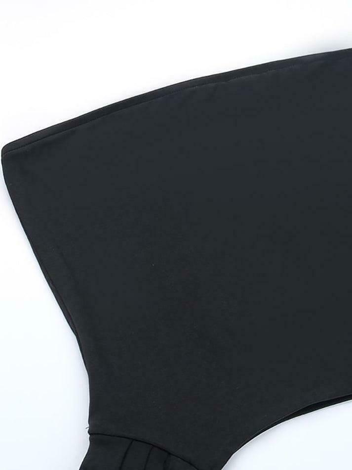 Y2K Aesthetic Ruffled Off Shoulder Tube Top for Women - Coquette Style Grunge Fashion Y2K Aesthetic Ruffled Off Shoulder Tube Top for Women - Coquette Style Grunge Fashion