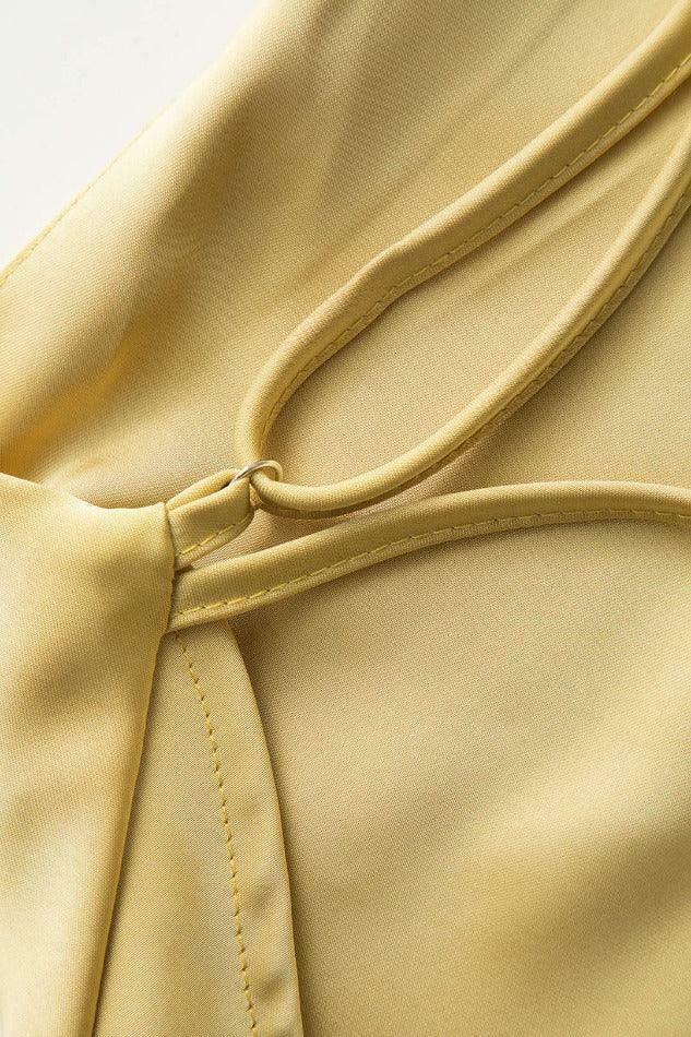 Y2K Aesthetic Satin Backless Slit Midi Dress for Women - Coquette & Grunge Style Fashion Y2K Aesthetic Satin Backless Slit Midi Dress for Women - Coquette & Grunge Style Fashion