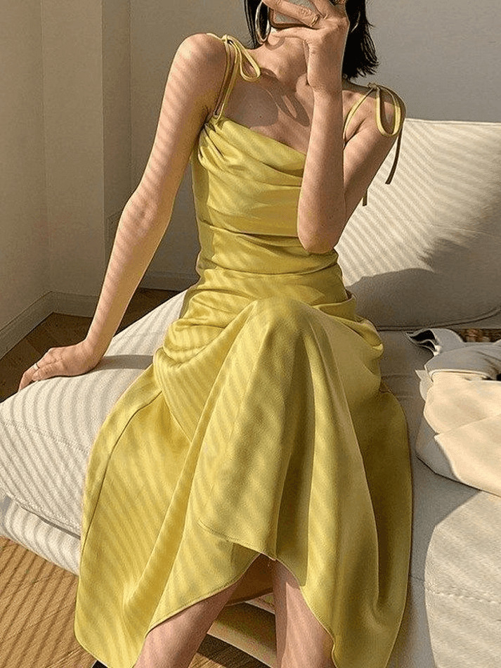 Y2K Aesthetic Satin Maxi Dress - Coquette Style with Grunge & Pastel Goth Vibes Y2K Aesthetic Satin Maxi Dress - Coquette Style with Grunge & Pastel Goth Vibes